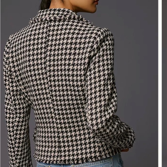 Anthropologie Dolan NWT Tweed Coco Blazer Jacket Women’s Houndstooth Sz XL gift - Picture 3 of 3